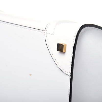 Celine Satin Calfskin Mini Bi-Color Luggage White Black 12 of 16