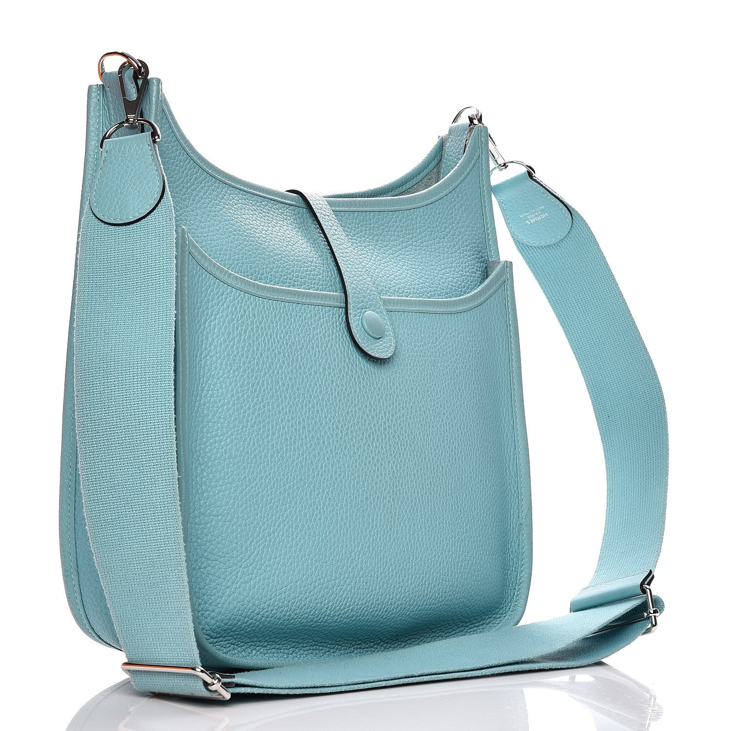 Hermes Taurillon Clemence Evelyne III PM Bleu Atoll 3 of 19