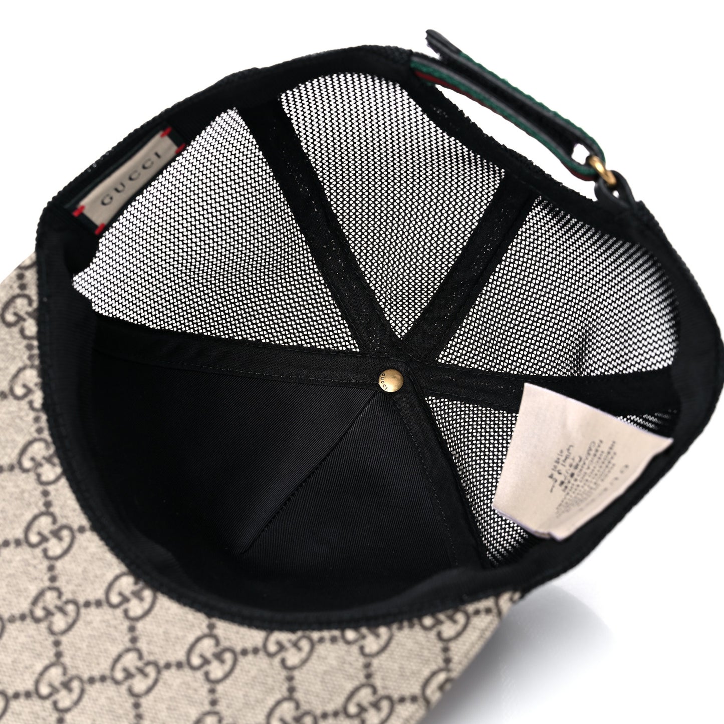GG Supreme Monogram Bee Print Baseball Hat L Beige