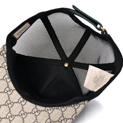 Gucci GG Supreme Monogram Bee Print Baseball Hat L Beige 7 of 10
