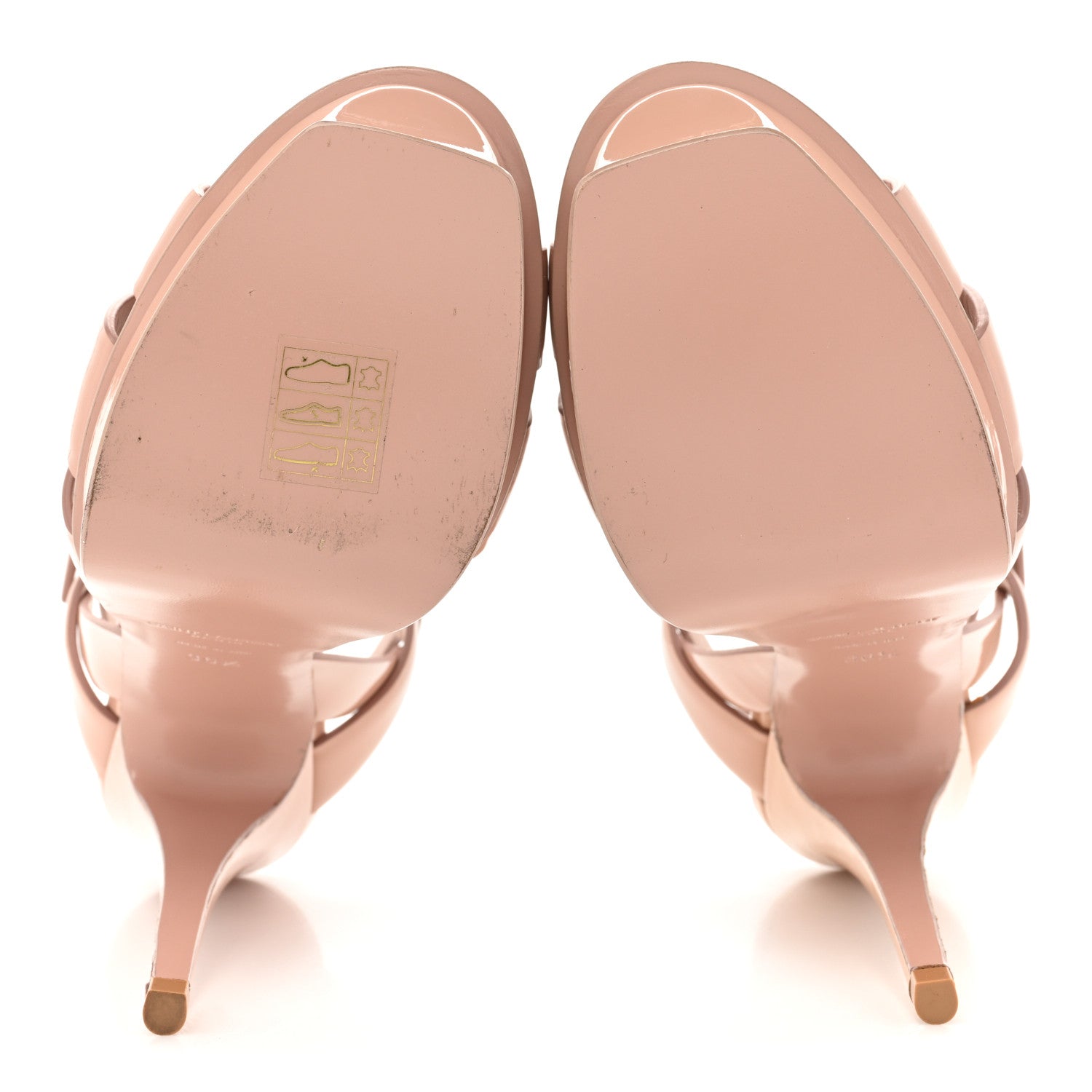 Saint Laurent Patent Tribute 105 Platform Sandals 36.5 Pale Pink 5 of 12