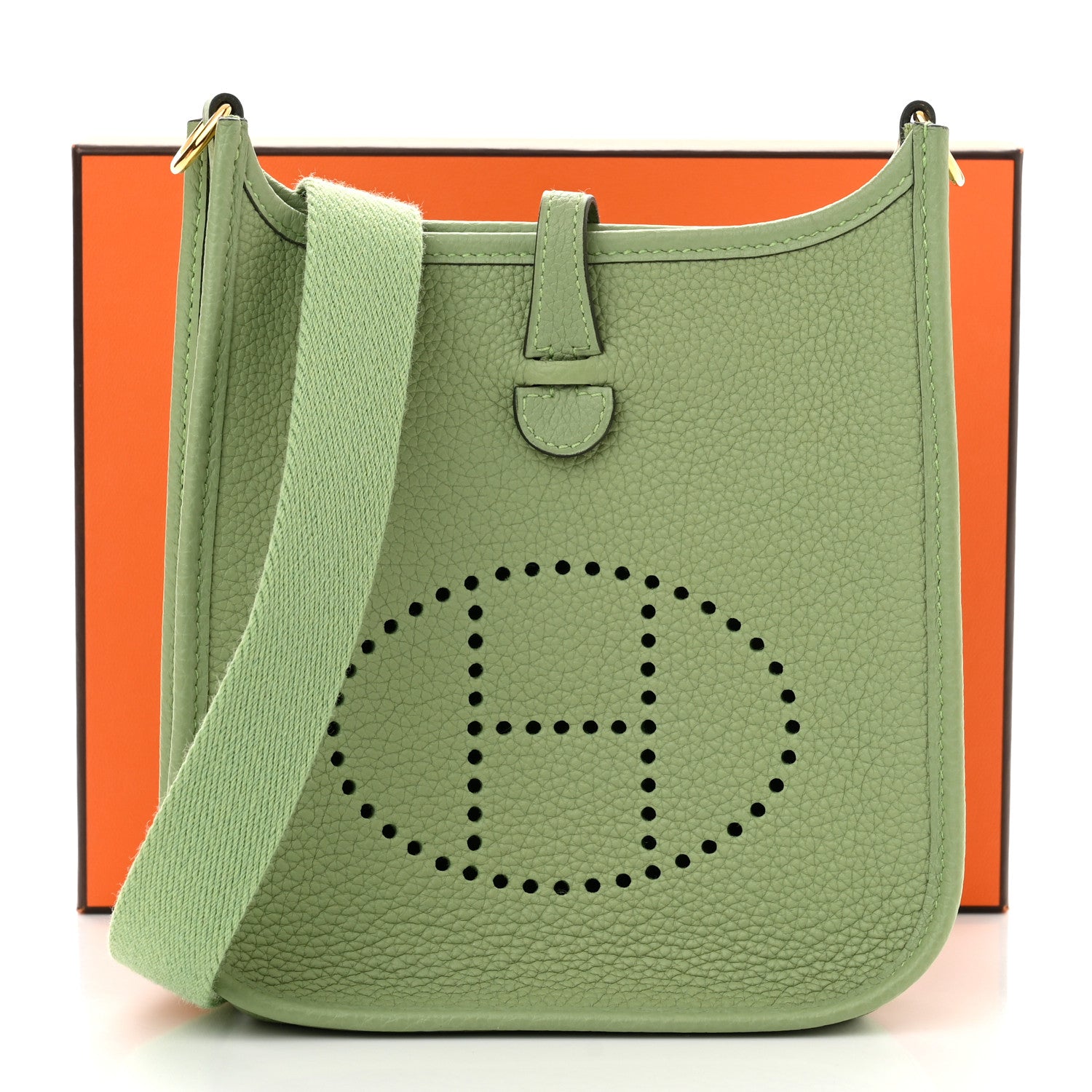Hermes Taurillon Maurice Evelyne TPM Vert Criquet 11 of 11