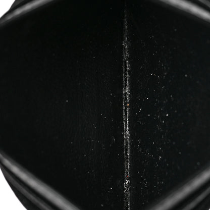 Saint Laurent Grain De Poudre Matelasse Chevron Monogram Credit Card Case Black 5 of 6