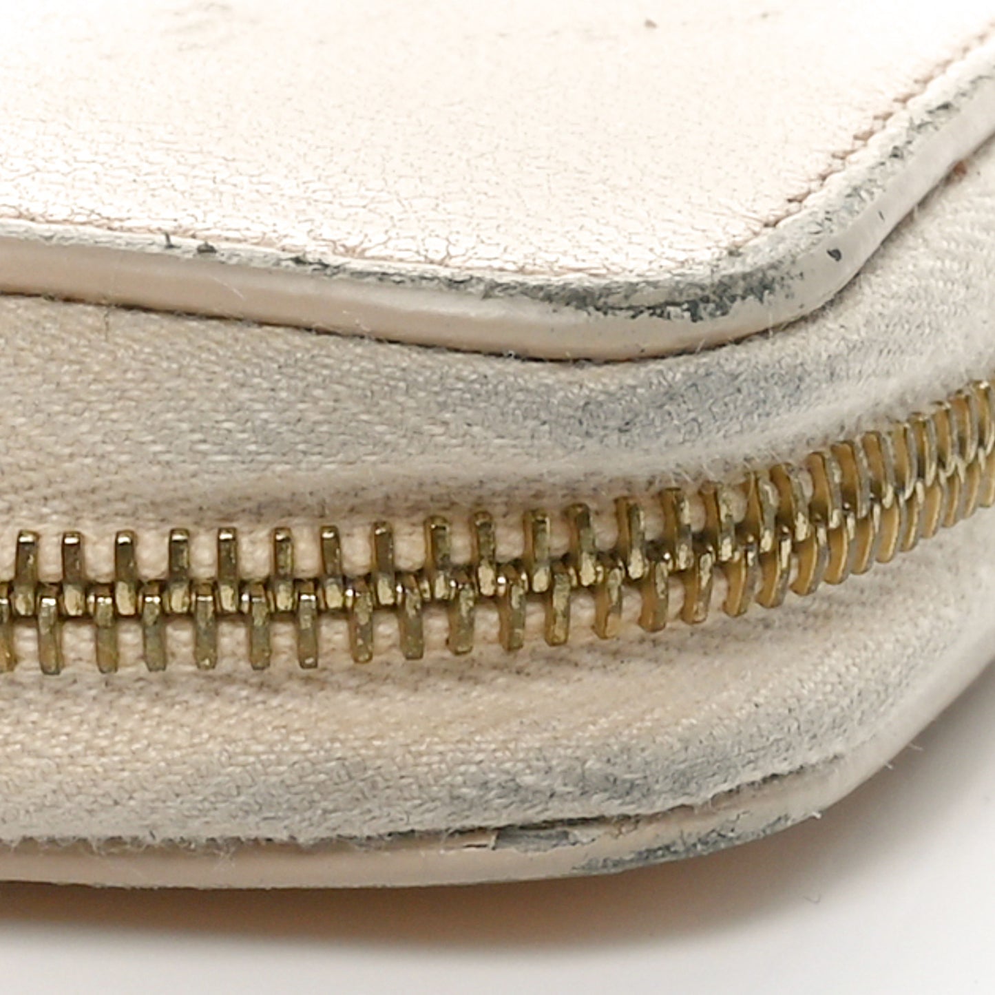 Lambskin Large Zip Around Multifunction Wallet Beige Black