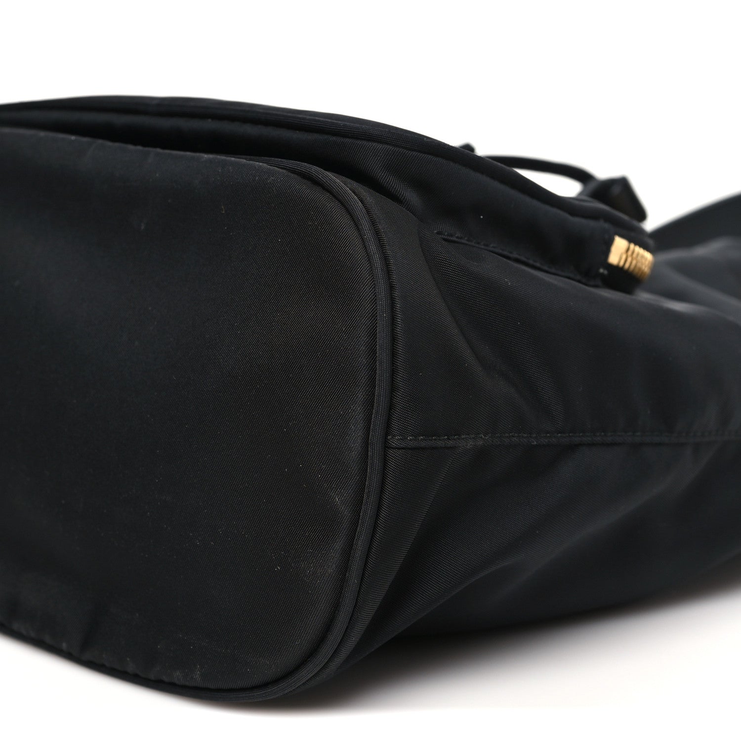 Prada Saffiano Tessuto Nylon Mini Bucket Crossbody Bag Black 10 of 10