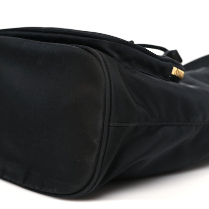 Prada Saffiano Tessuto Nylon Mini Bucket Crossbody Bag Black 10 of 10
