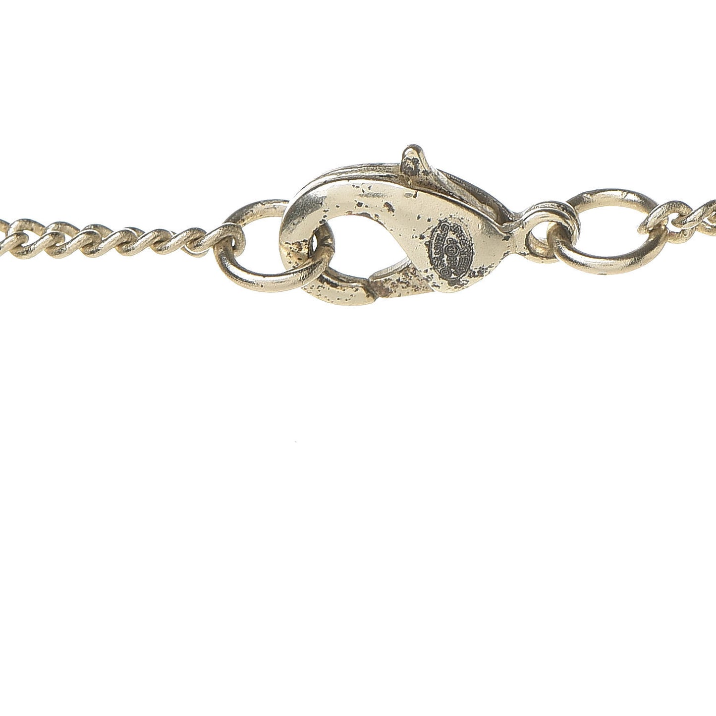 Resin Lock Necklace Black Gold