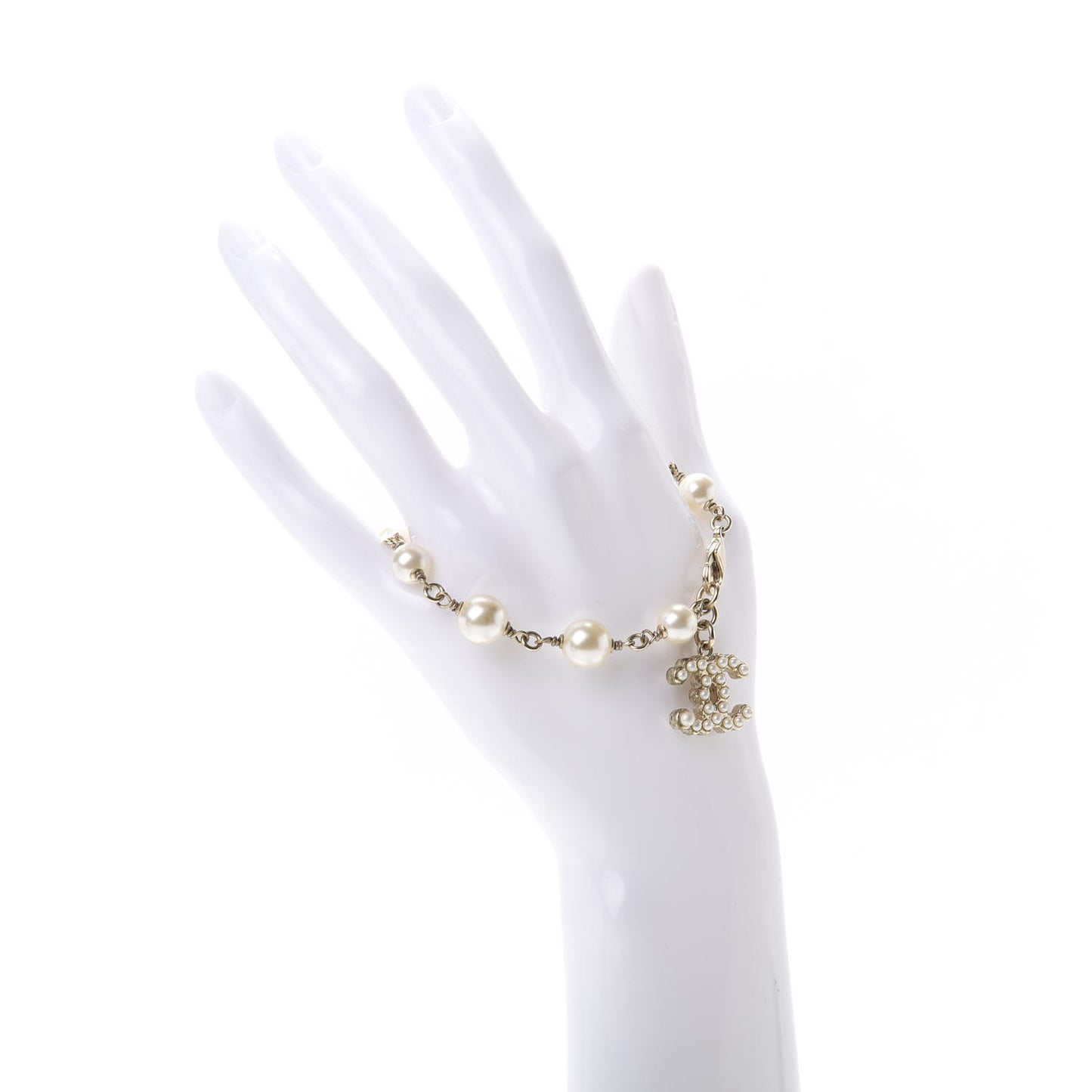 Pearl CC Bracelet Gold