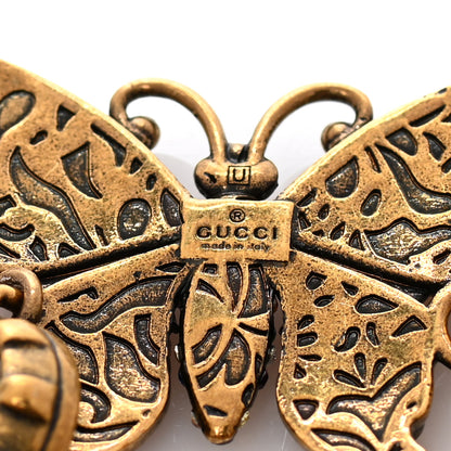Gucci Crystal Butterfly Bracelet Aged Gold Multicolor 4 of 6