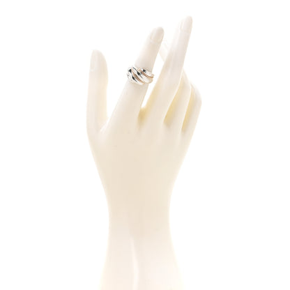 Tiffany Sterling Silver 18K Yellow Gold Wave Ring 48 4.5 2 of 5