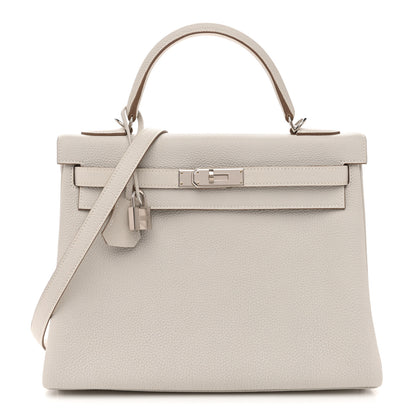 Hermes Togo Kelly Retourne 32 Gris Pale 1 of 13