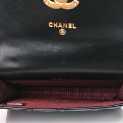 Chanel Calfskin Quilted Perfect Fit Coin Purse With Chain Black 6 of 12