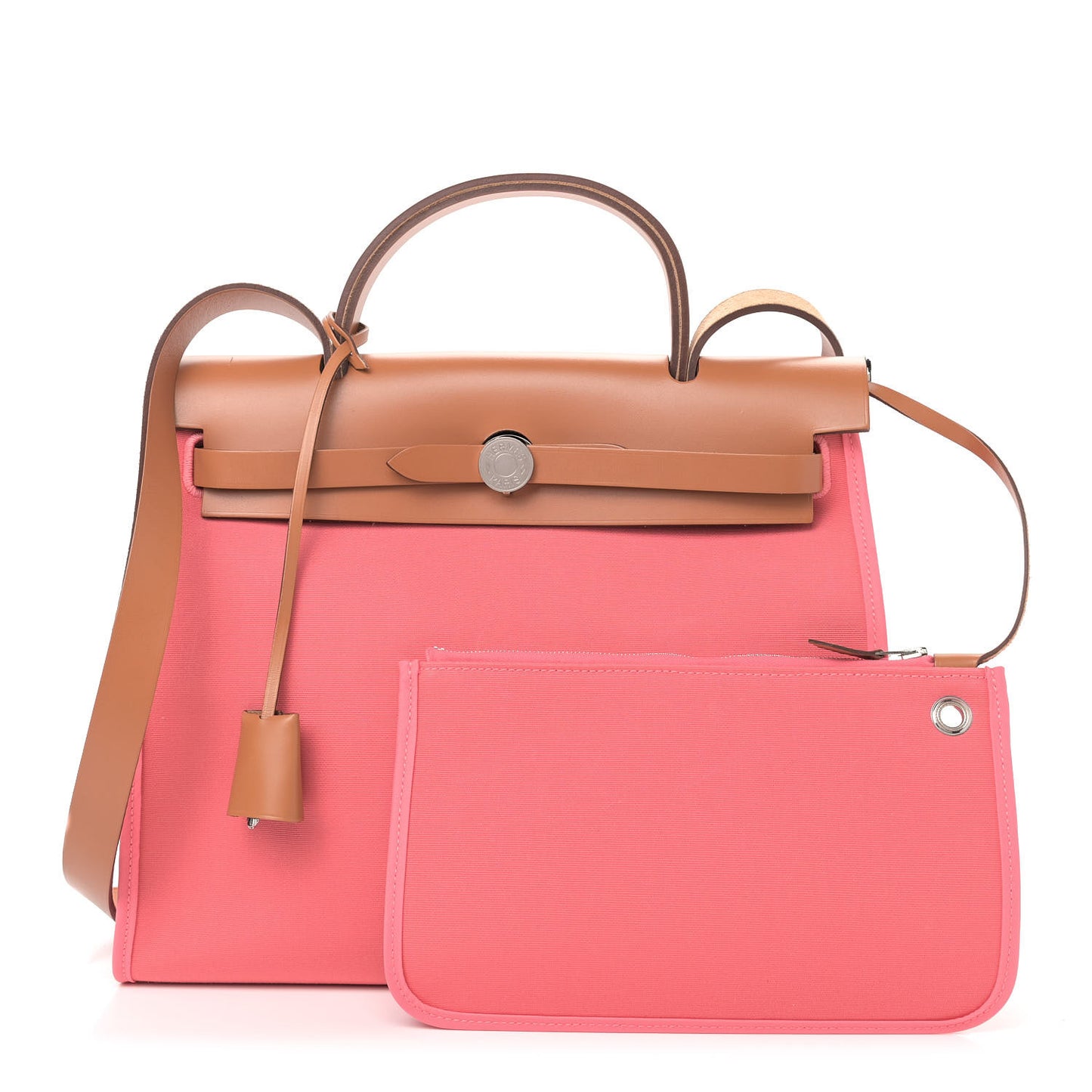 Vache Hunter Toile Herbag Zip 31 PM Rose Azalee Natural