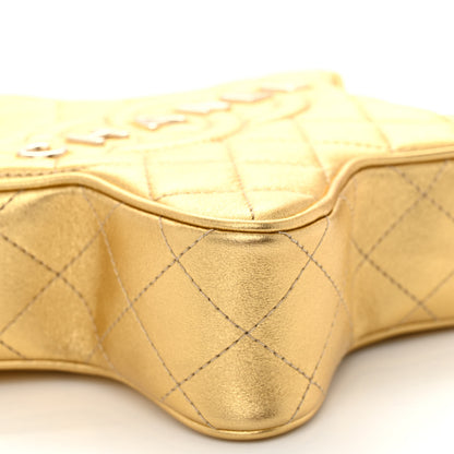 Chanel Metallic Lambskin Quilted Walk Of Fame Star Bag Gold 10 of 11