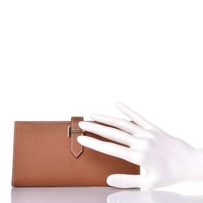 Hermes Epsom Bearn Gusset Wallet Gold 2 of 9