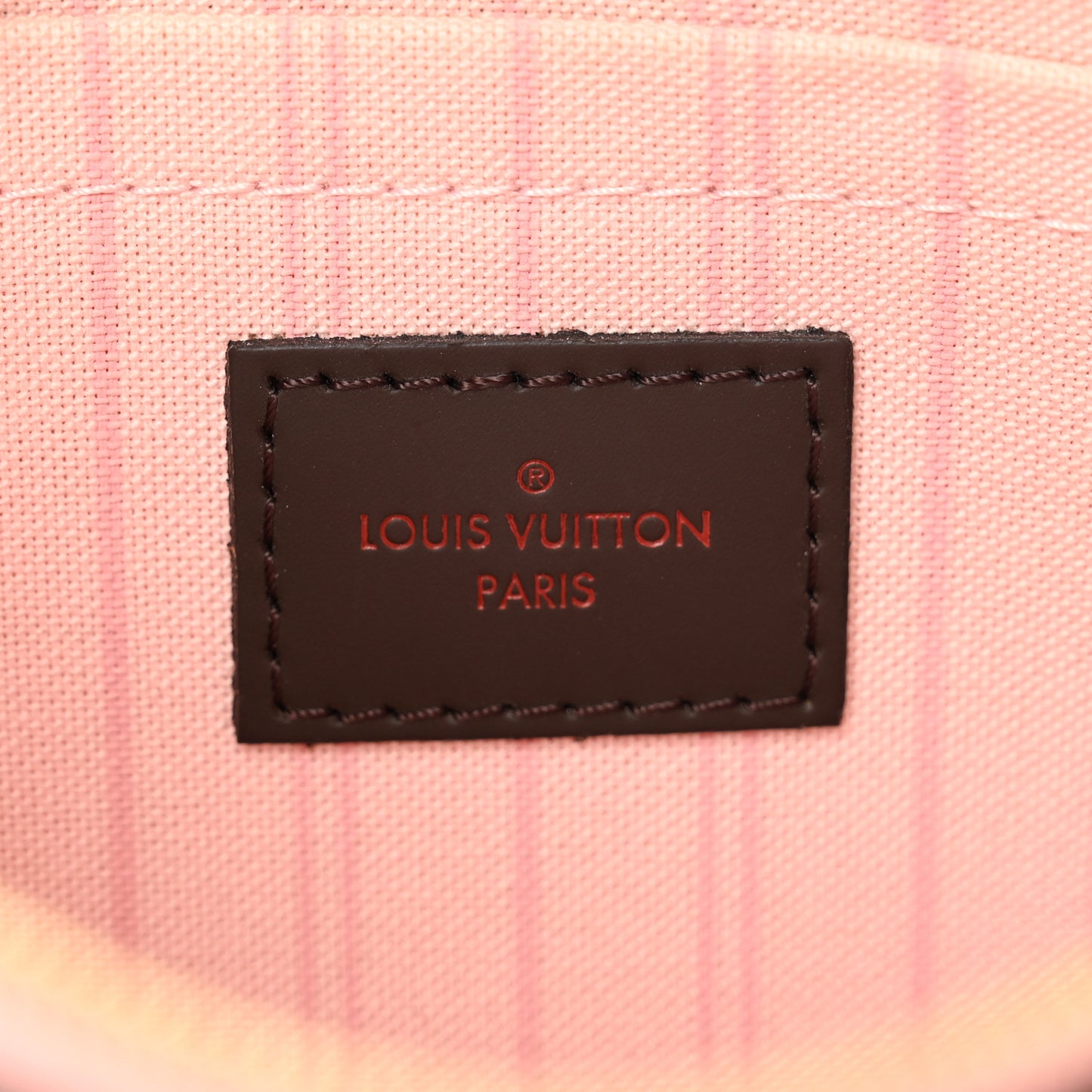 Damier Ebene Neverfull MM GM Pochette Rose Ballerine
