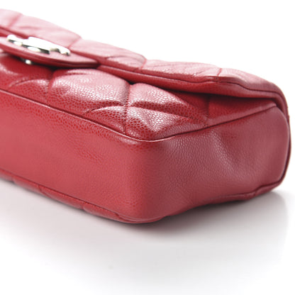 Chanel Glazed Caviar Quilted Small Nature Flap Bag Red 7 of 11