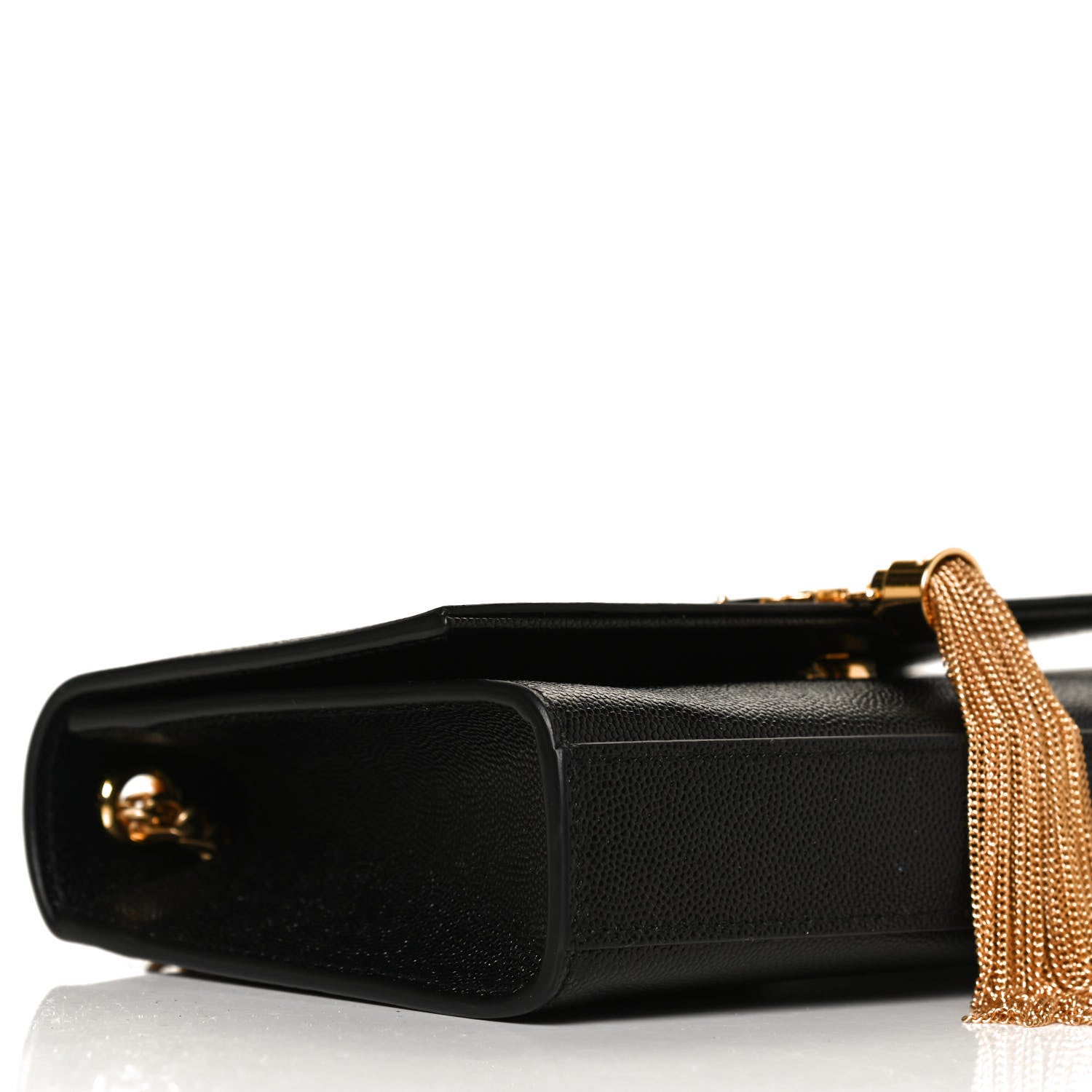 Saint Laurent Grain De Poudre Small Classic Monogram Kate Tassel Satchel Black 8 of 12