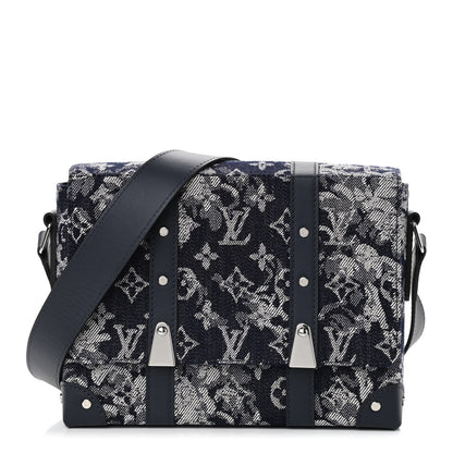 Louis Vuitton Monogram Tapestry Trunk Messenger Bleu 1 of 11