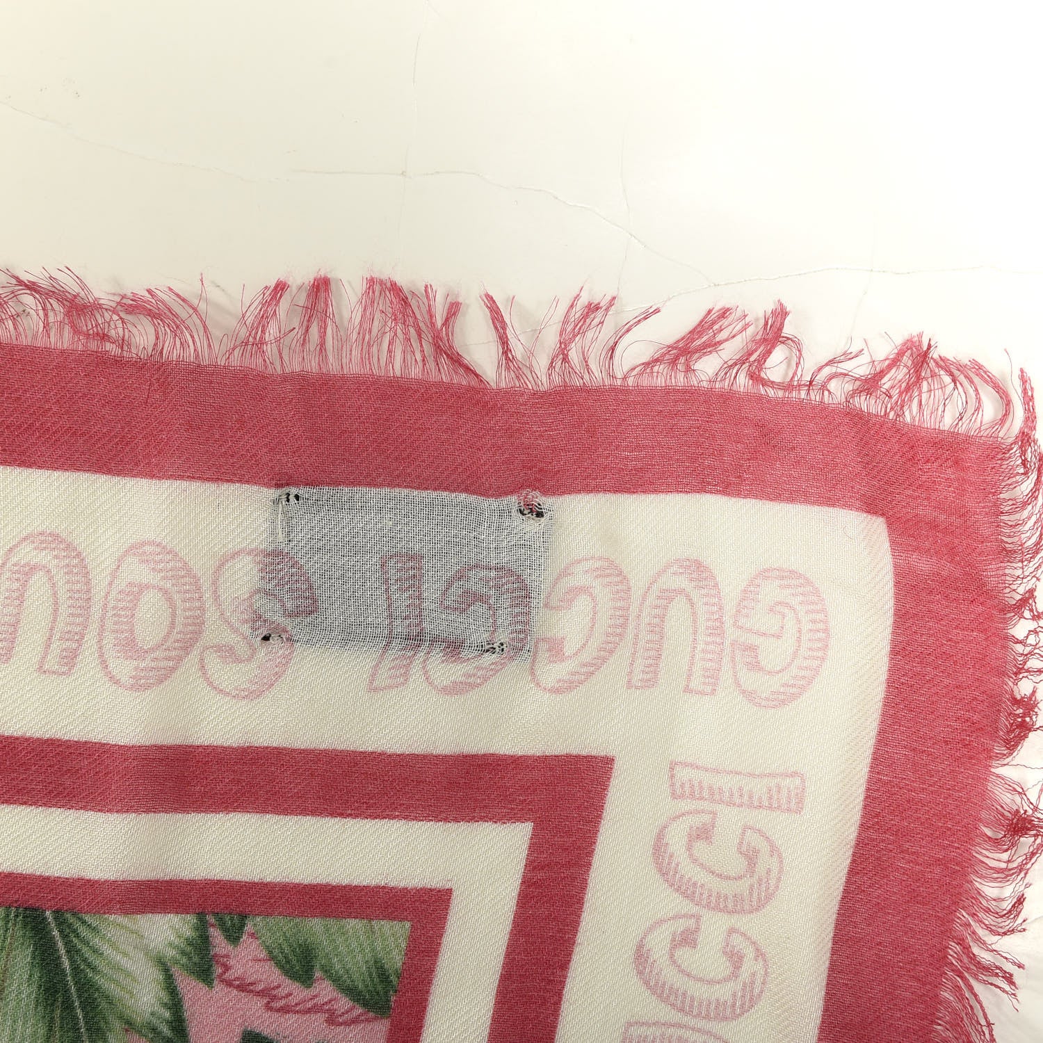 Gucci Modal Silk Big Hawaian Square Shawl Roseate 5 of 6