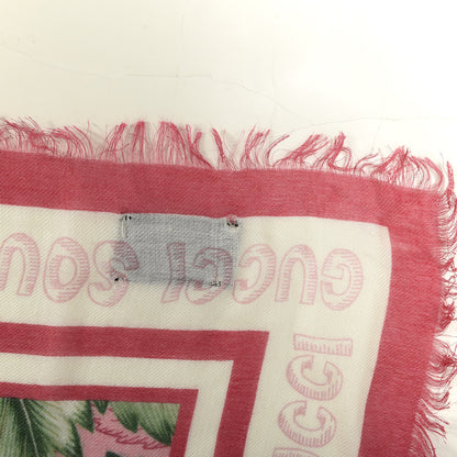 Gucci Modal Silk Big Hawaian Square Shawl Roseate 5 of 6