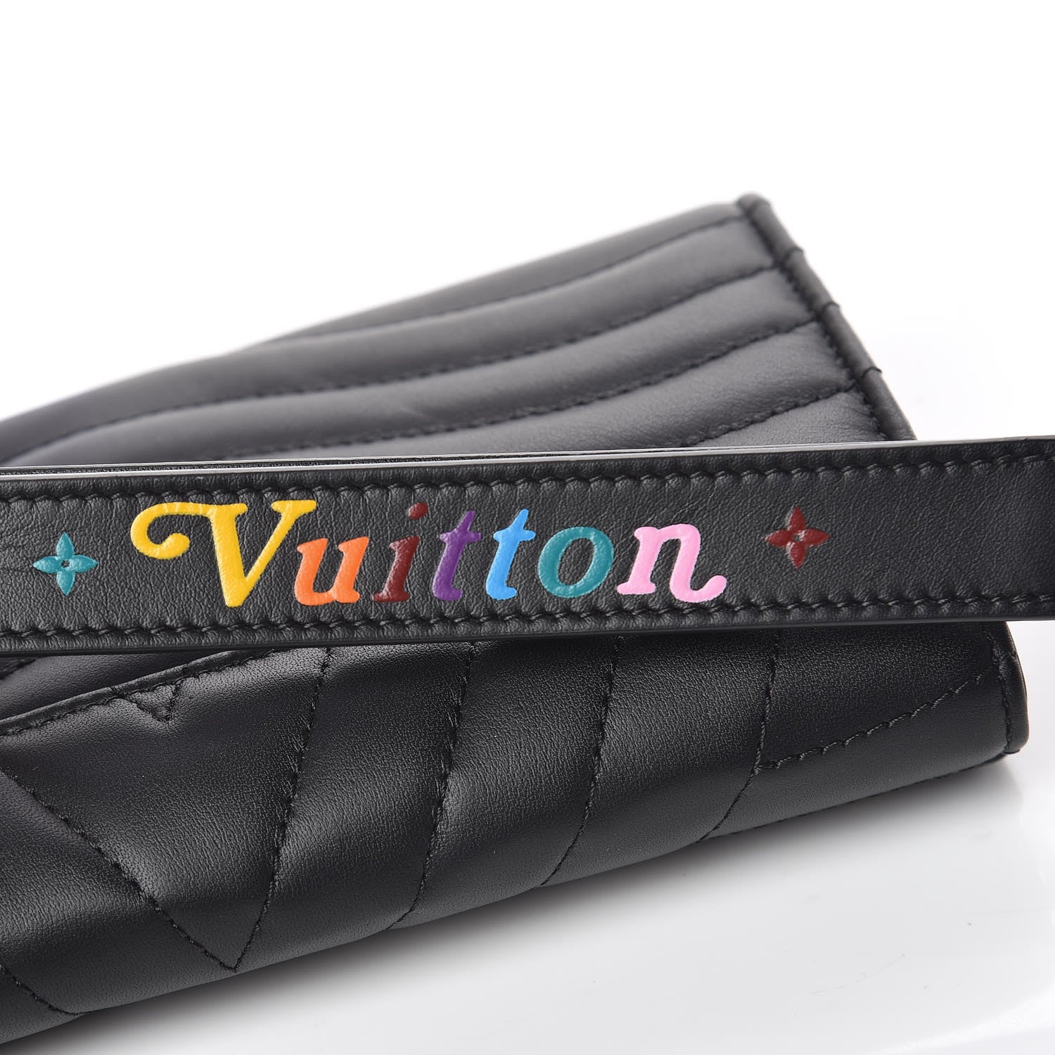 Louis Vuitton Calfskin New Wave Long Wallet Black 10 of 12