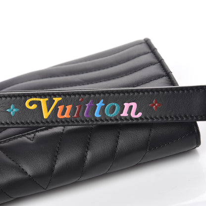 Louis Vuitton Calfskin New Wave Long Wallet Black 10 of 12
