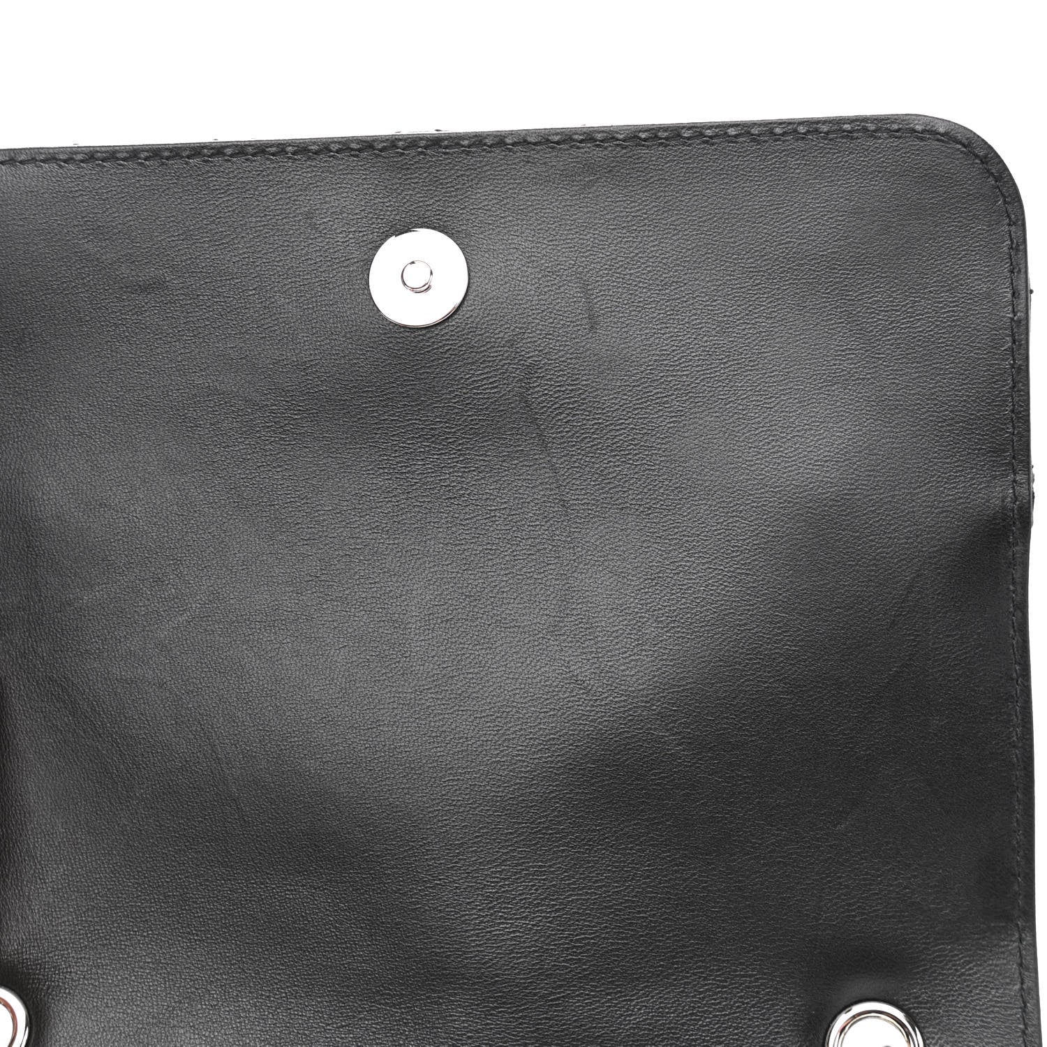 Chanel Lambskin Quilted Kiss Lock Flap Bag Black 12 of 13