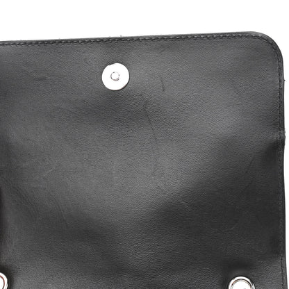 Chanel Lambskin Quilted Kiss Lock Flap Bag Black 12 of 13