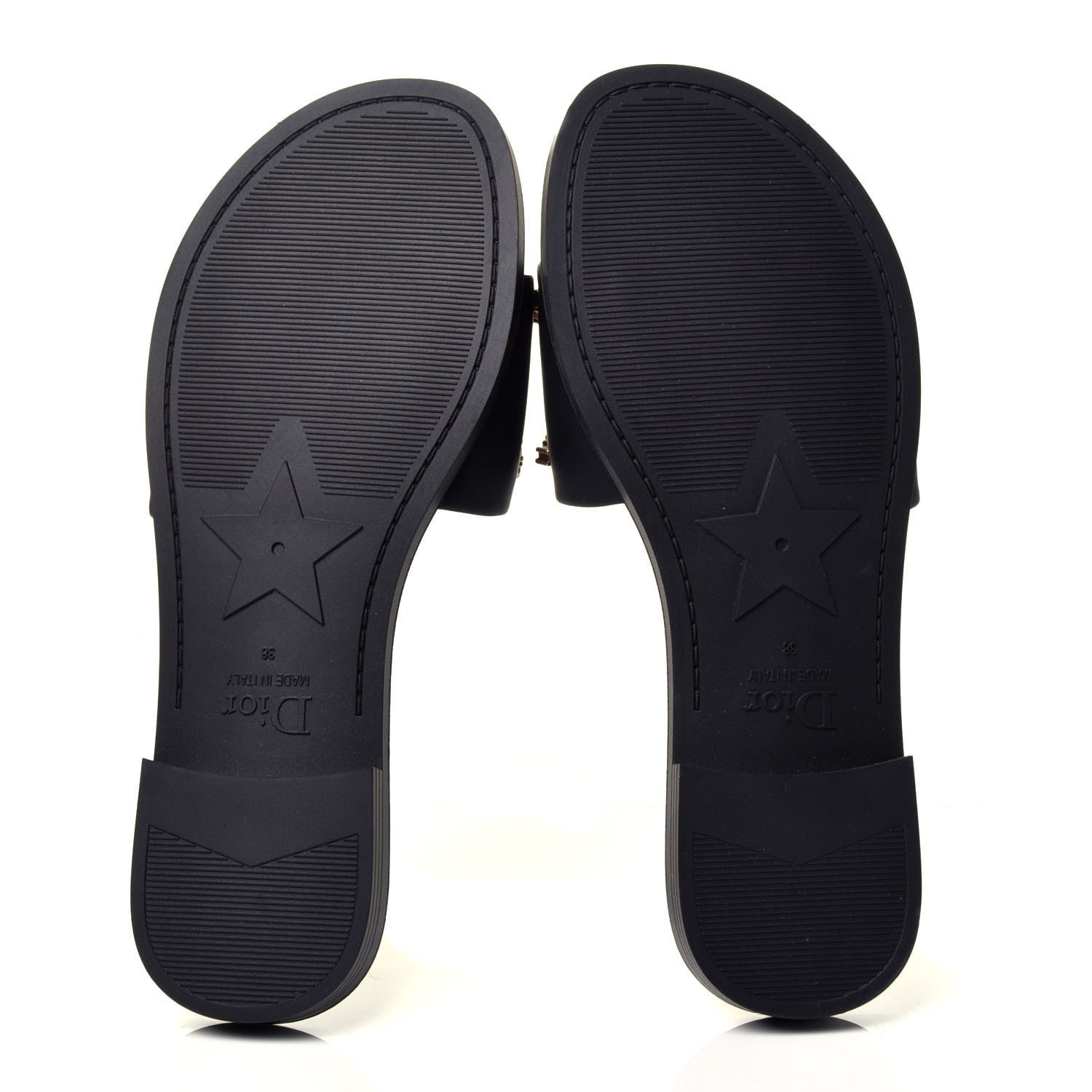 Christian Dior Matte Calfskin Pearl Dio(r)evolution Slide Sandals 38 Black 6 of 10