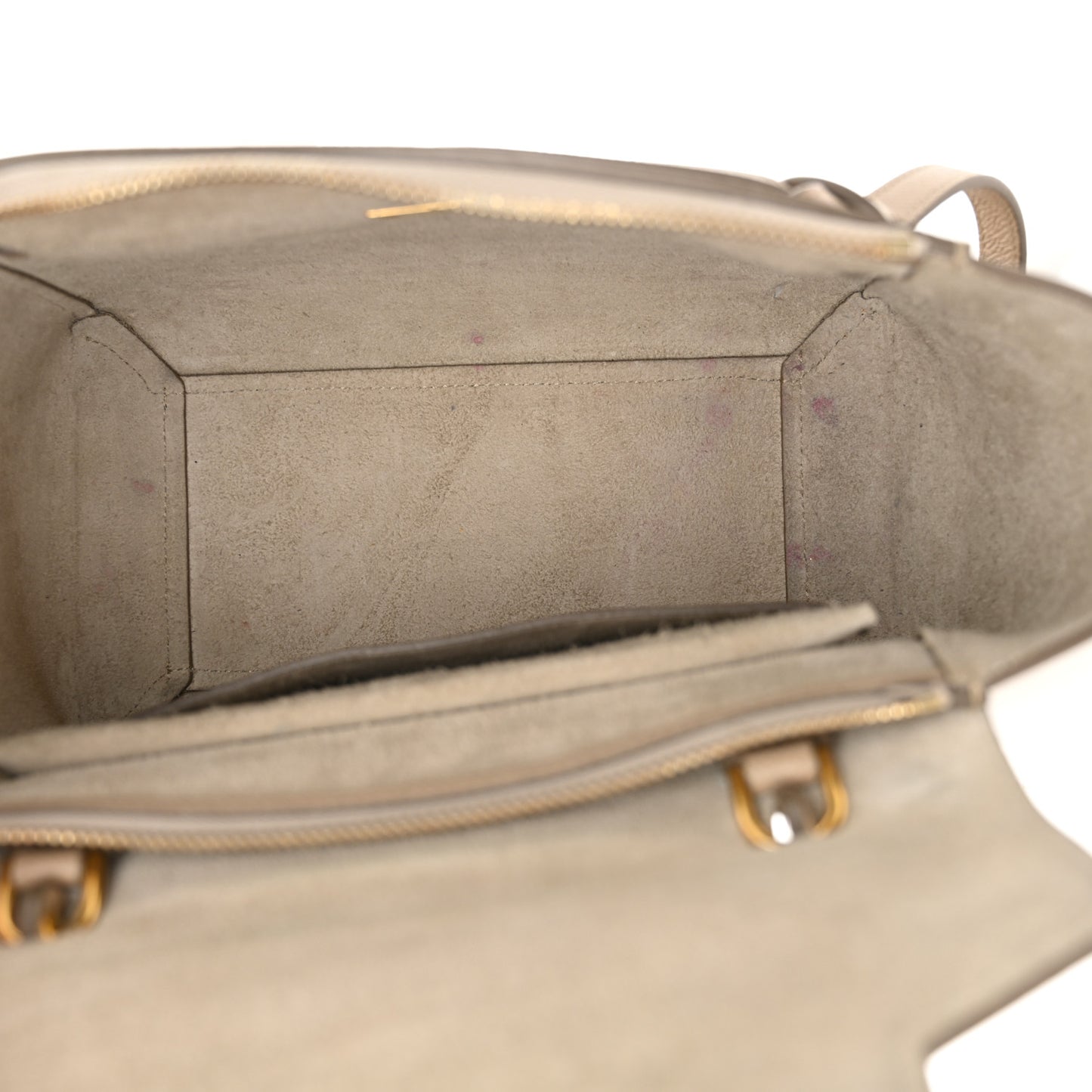 Grained Calfskin Micro Belt Bag Light Taupe