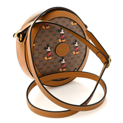 Gucci X DISNEY Mini Vintage GG Supreme Monogram Mickey Mouse Round Shoulder Bag Beige Vintage Sun Oil 3 of 11