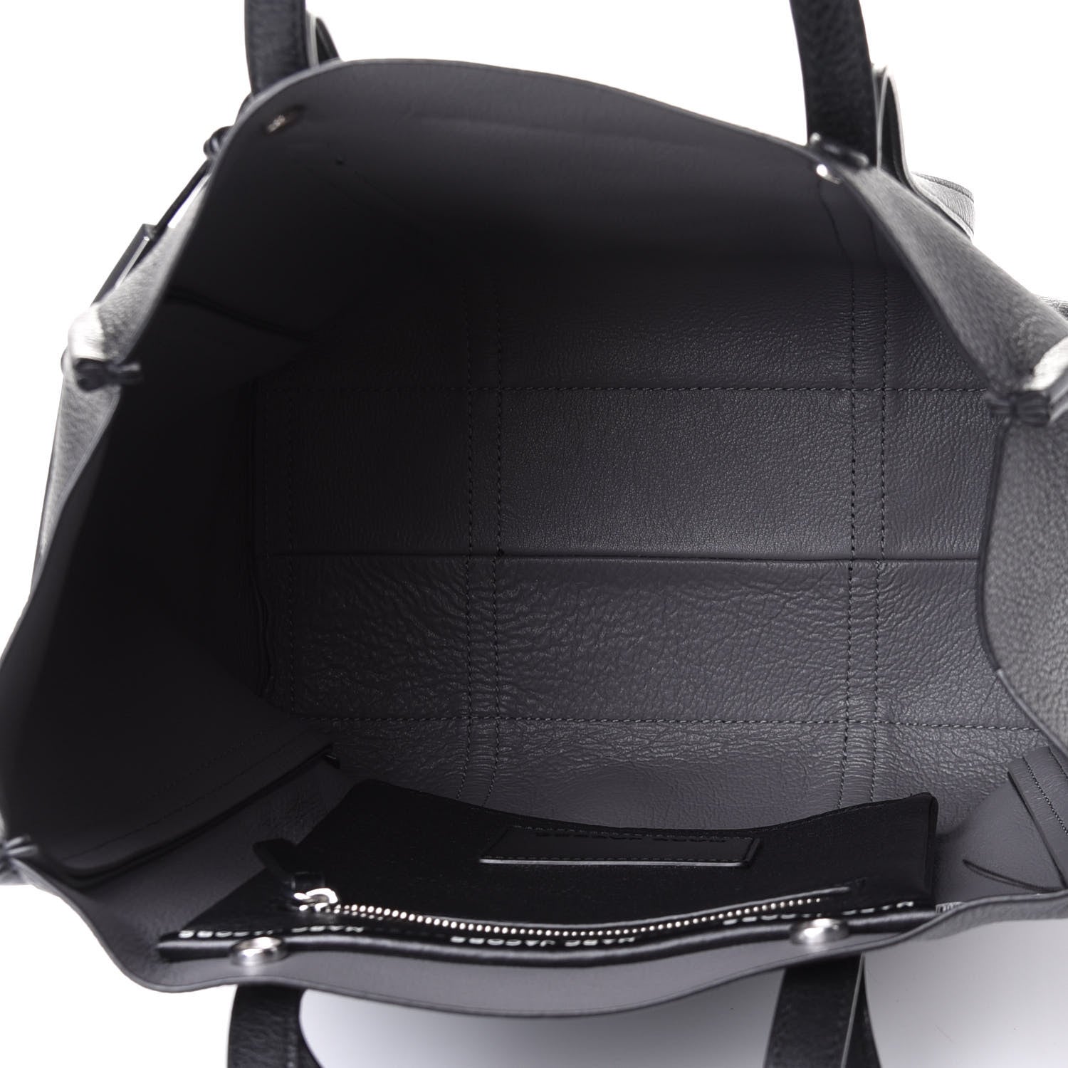 Marc Jacobs Grained Calfskin The Tag Tote Black 4 of 4