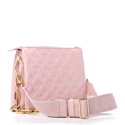 Louis Vuitton Lambskin Embossed Monogram Coussin PM Rose 3 of 8