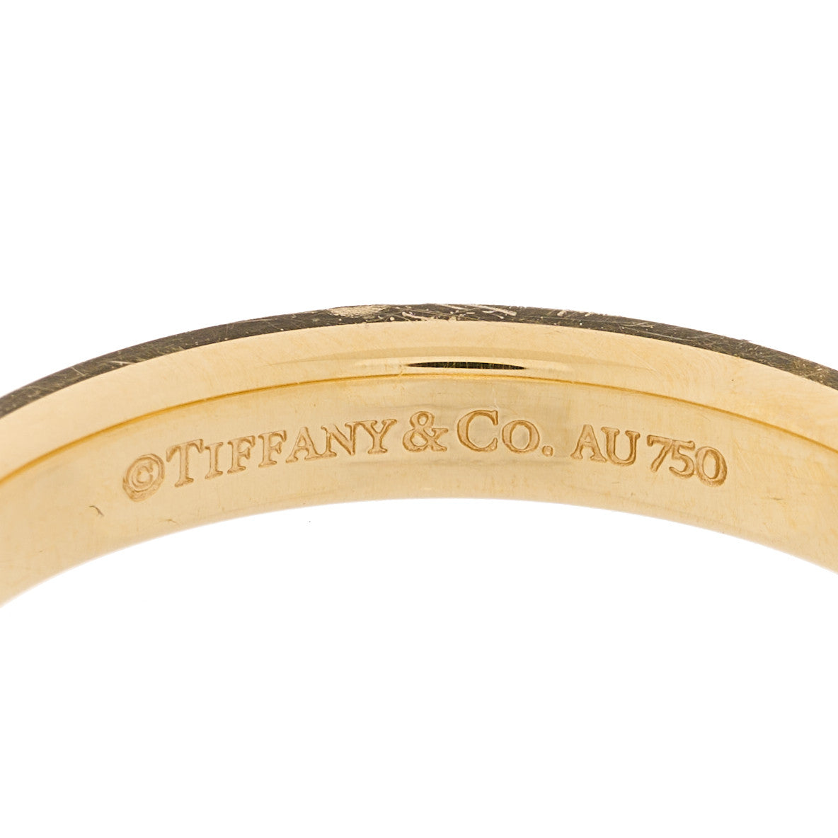 Tiffany 18K Yellow Gold T&CO Band Ring 53 6.5 4 of 4