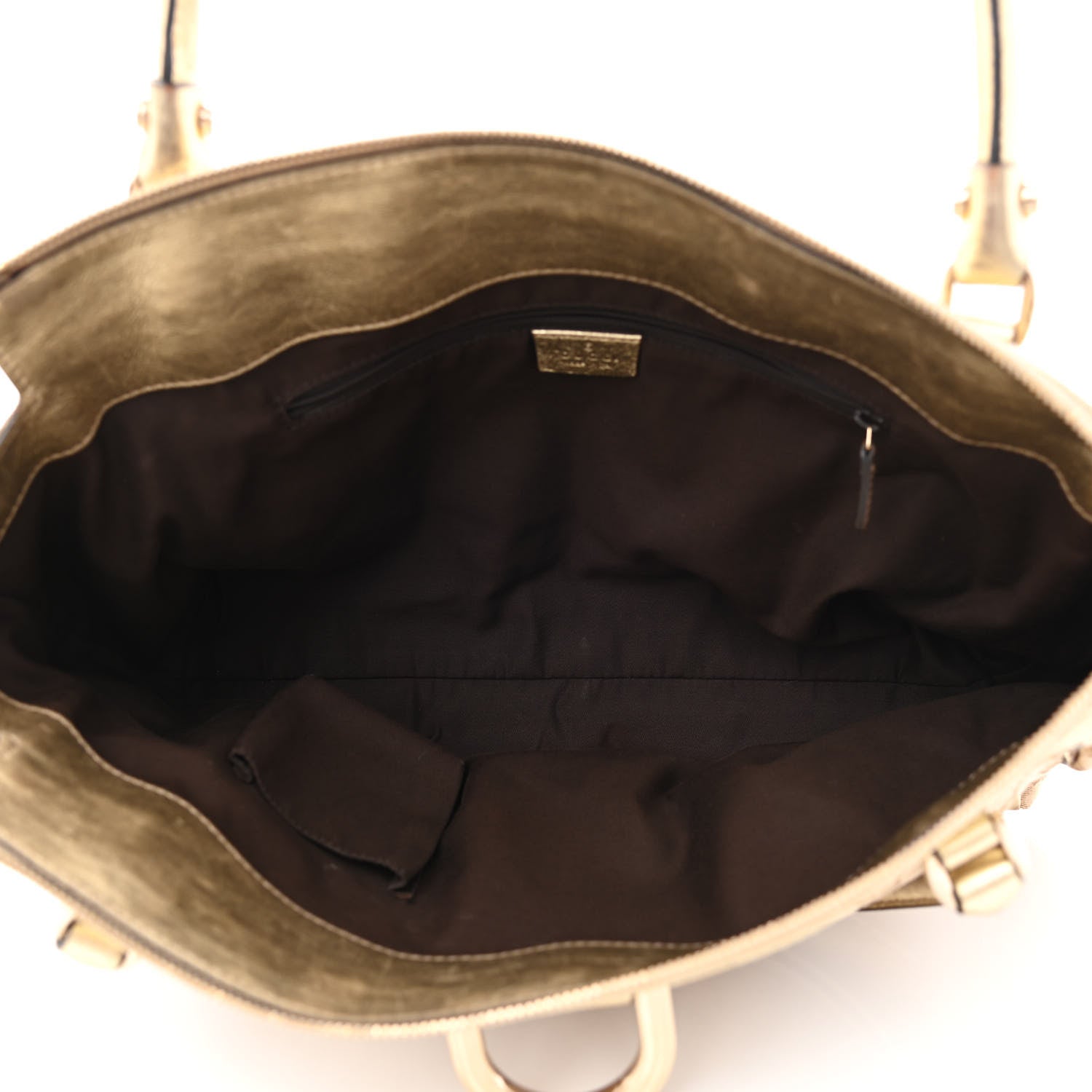 Gucci Metallic Monogram D Gold Tote Gold 5 of 15