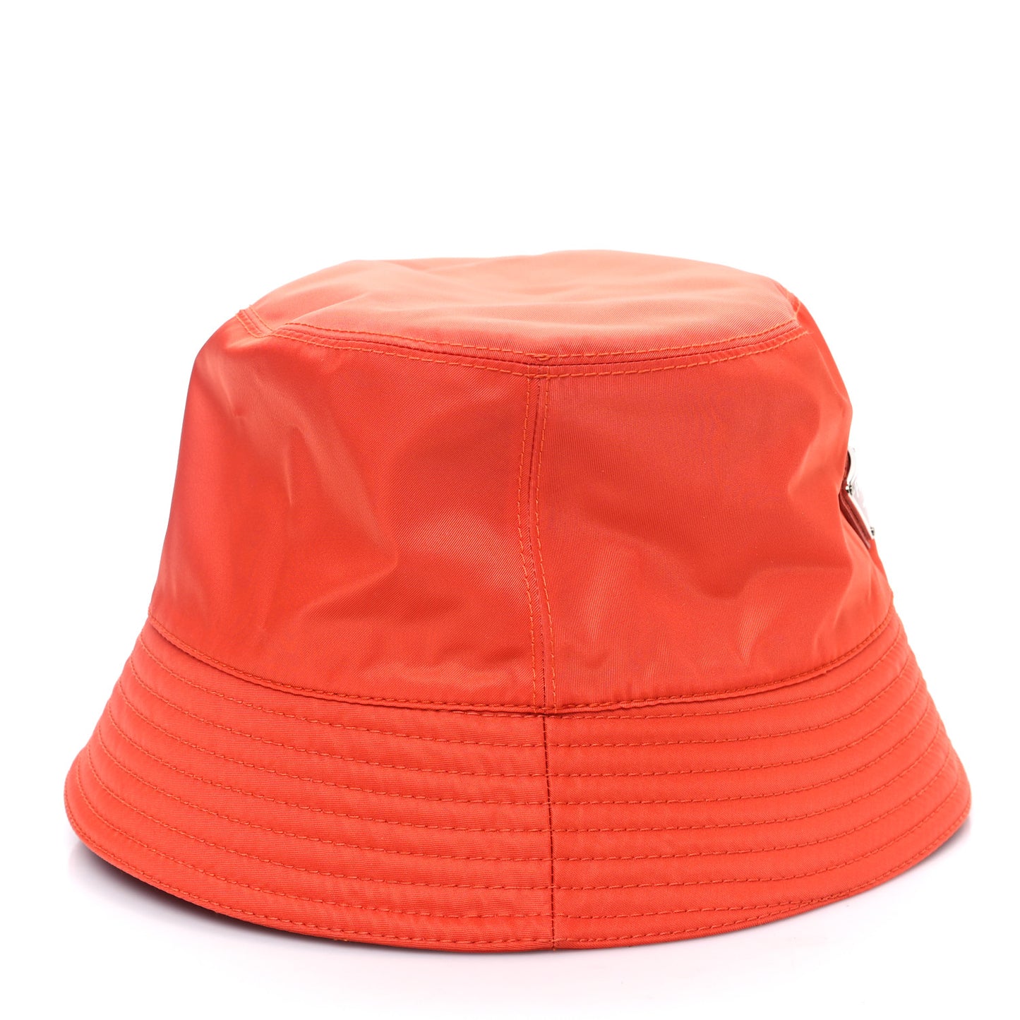Re-Nylon Metal Triangle Logo Womens Bucket Hat M Arancio