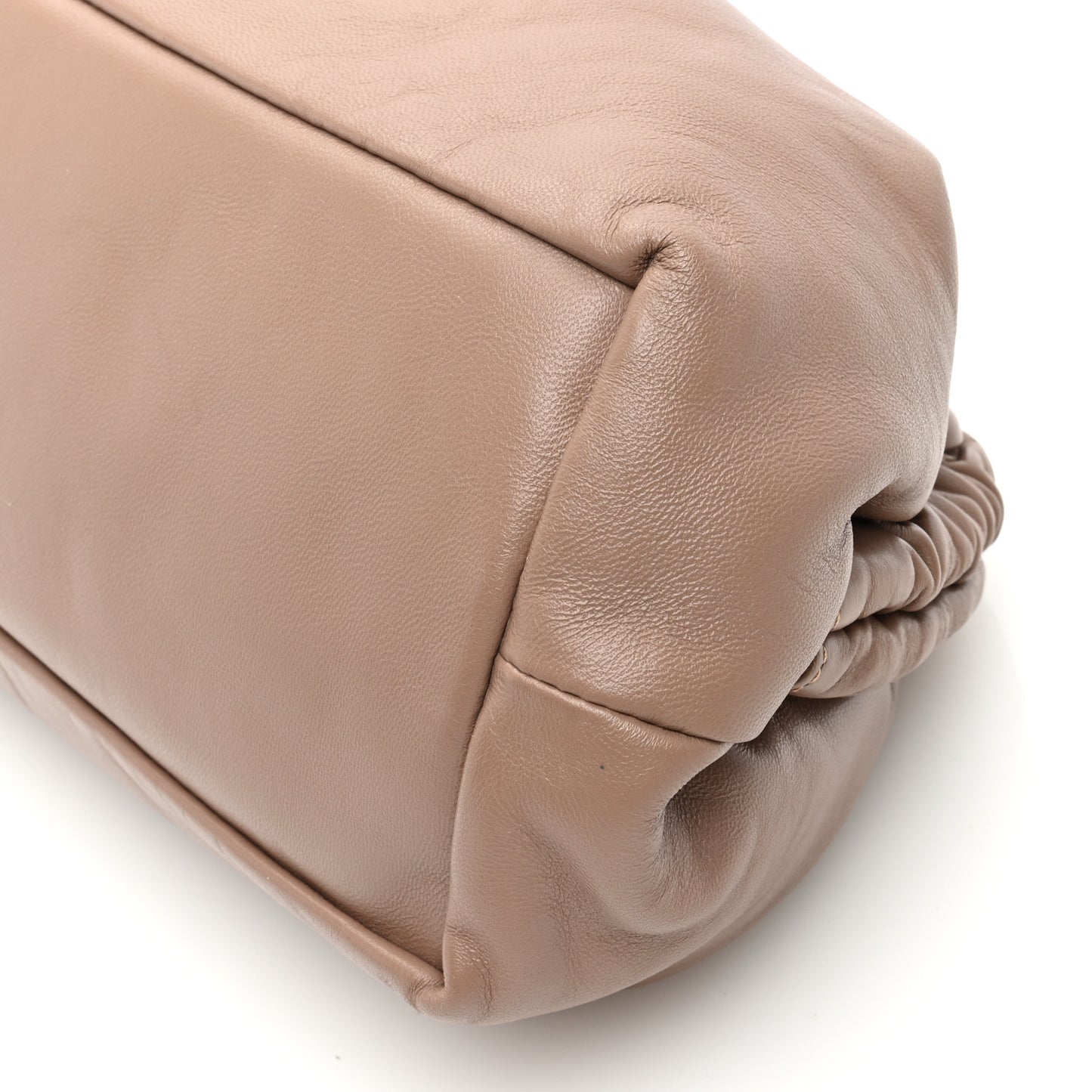 Lambskin Cloud Clutch Biscotto