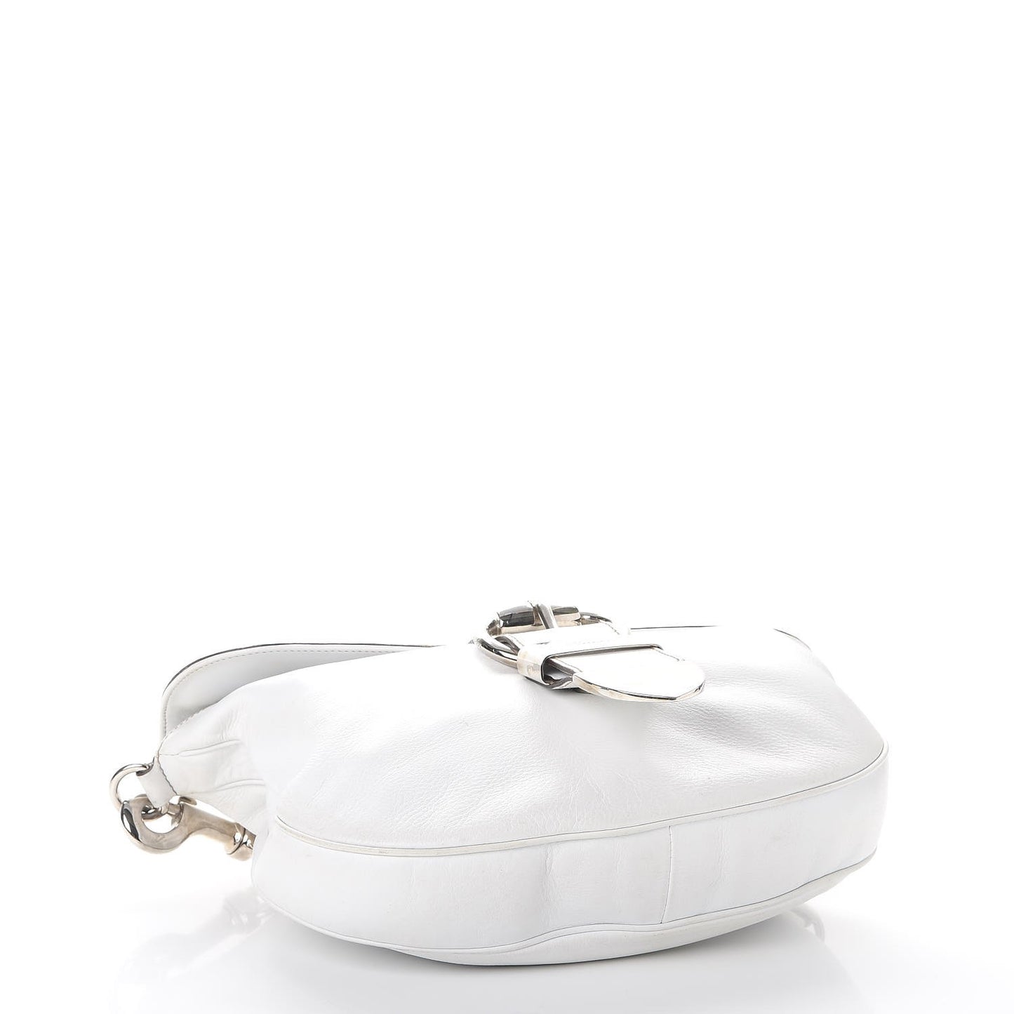 Calfskin Romy Shoulder Bag Hobo White