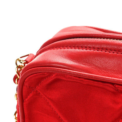 Chanel Satin Quilted CC Tassel Camera Case Red 9 of 9