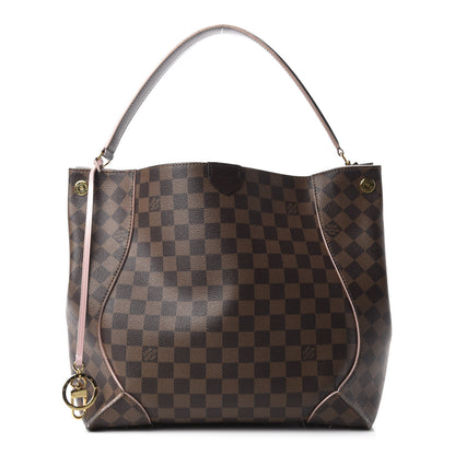 Louis Vuitton Damier Ebene Caissa Hobo Rose Ballerine 1 of 12