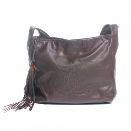 Chanel Lambskin CC Tassel Shoulder Bag Brown 1 of 7