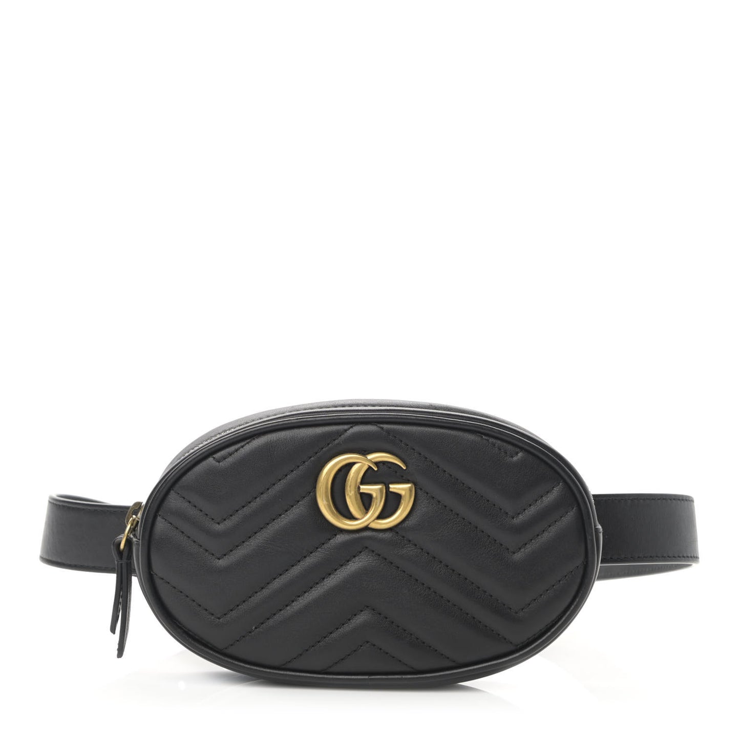 Calfskin Matelasse GG Marmont Belt Bag 85 34 Black