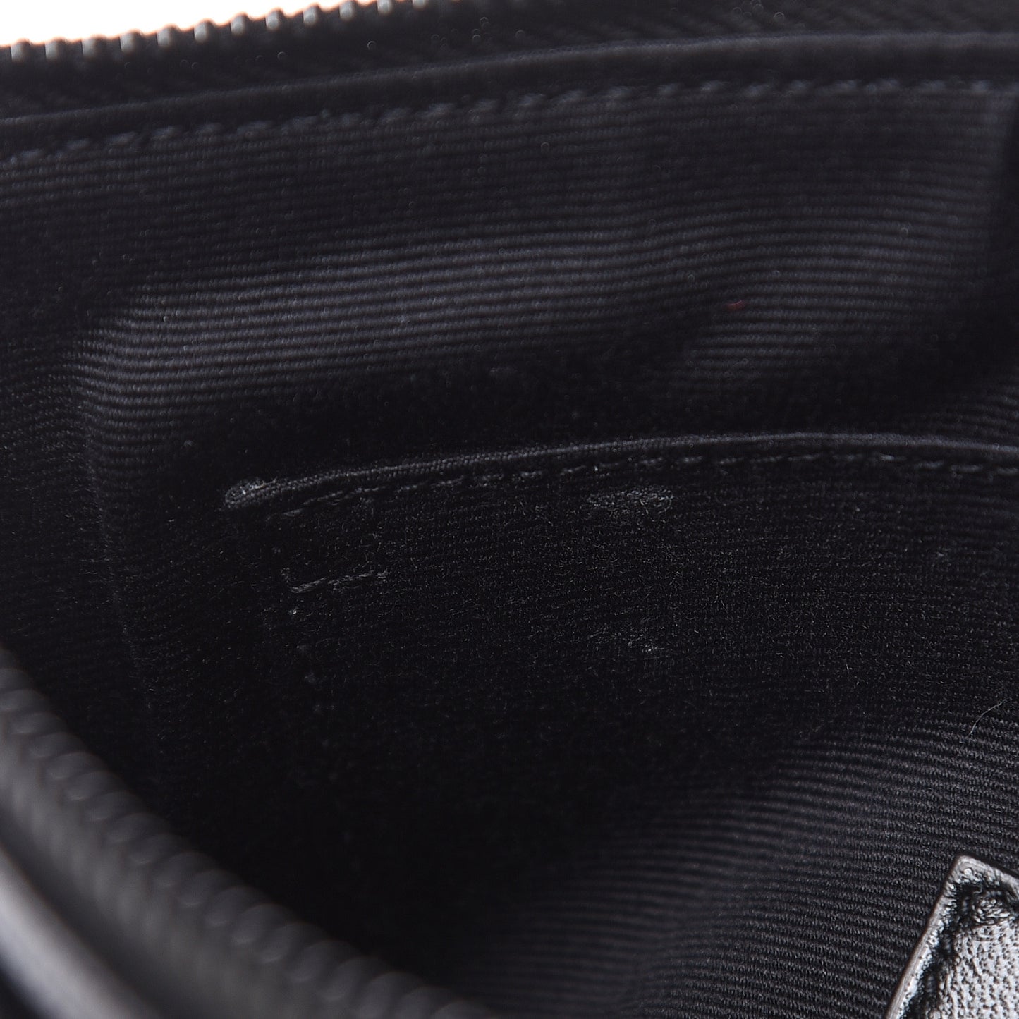 Grain De Poudre Chevron Monogram Bill Pouch Black