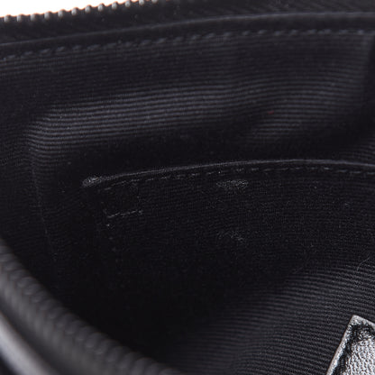 Saint Laurent Grain De Poudre Chevron Monogram Bill Pouch Black 10 of 10