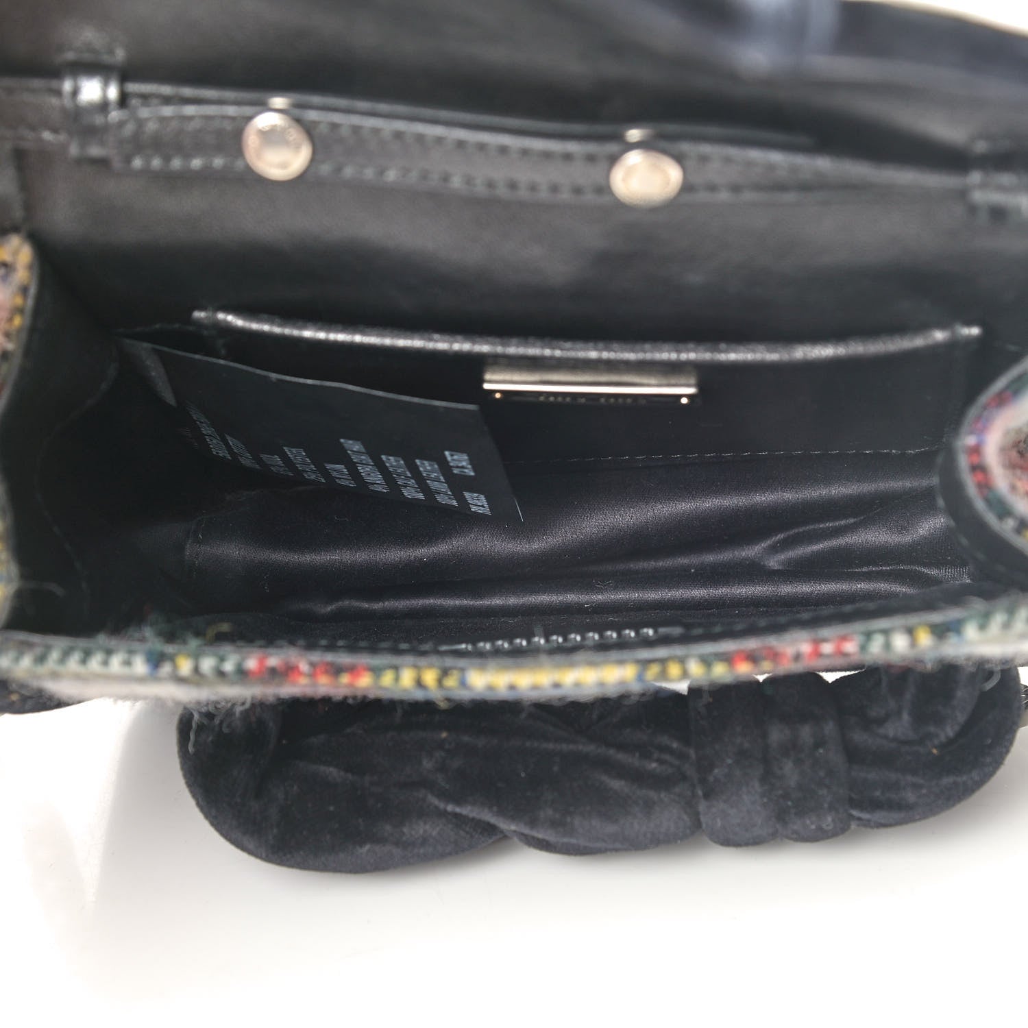 Miu Miu Tartan Chain Flap Bag Black Red Multicolor 4 of 6