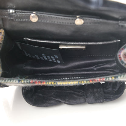 Miu Miu Tartan Chain Flap Bag Black Red Multicolor 4 of 6