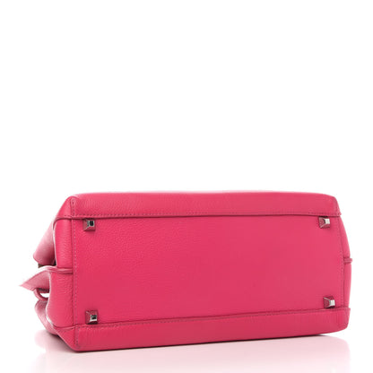 MCM Grained Calfskin Medium Milla Tote Beetroot Pink 4 of 12