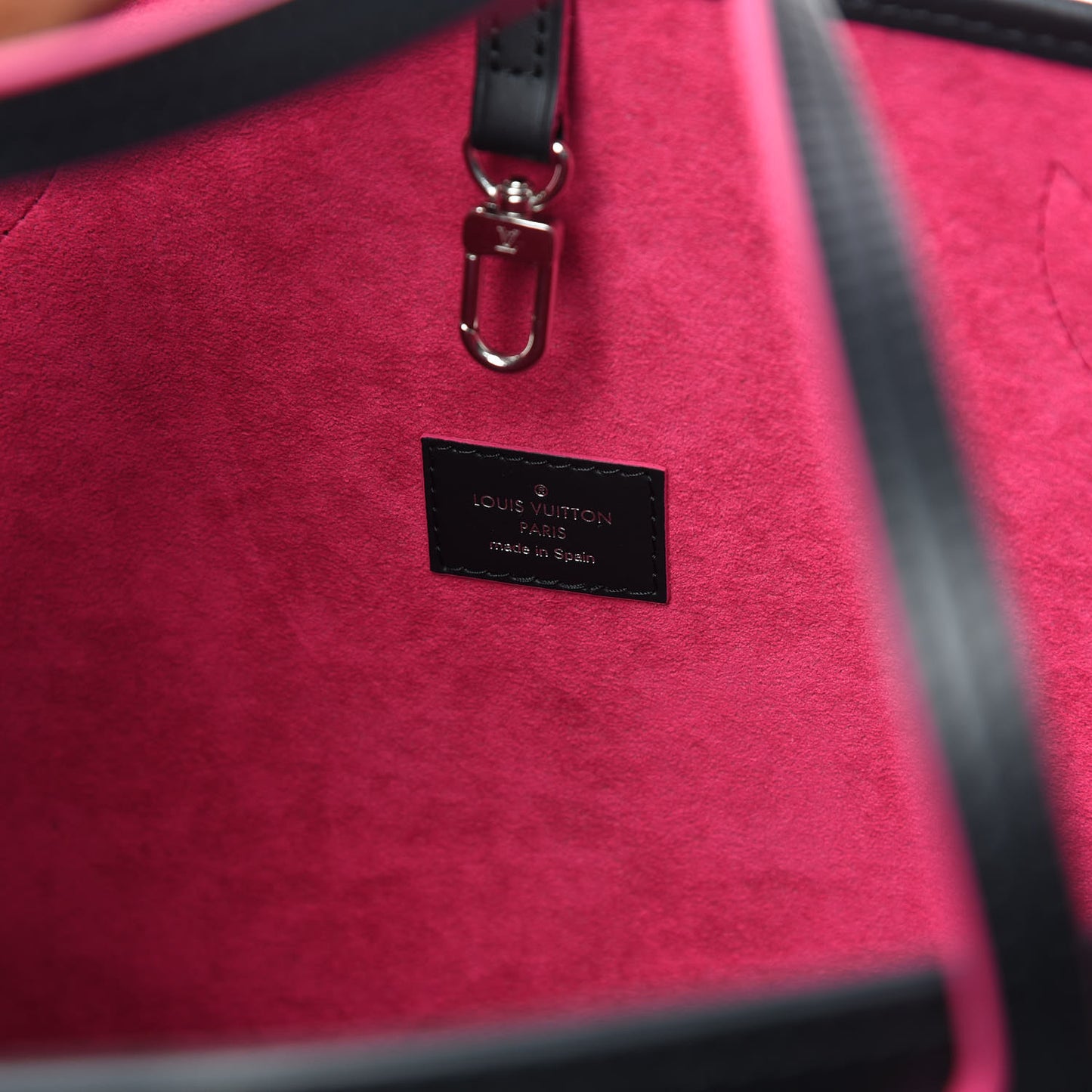 Epi Neverfull MM Black Hot Pink