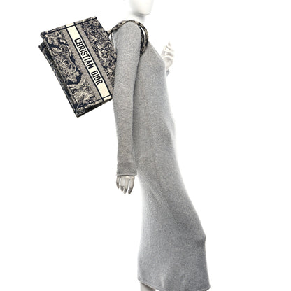 Christian Dior Canvas Embroidered Medium Dioriviera Toile De Jouy Reverse Book Tote Blue 2 of 10